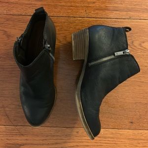 Lucky Brand Black Leather Basel Bootie Size 7
